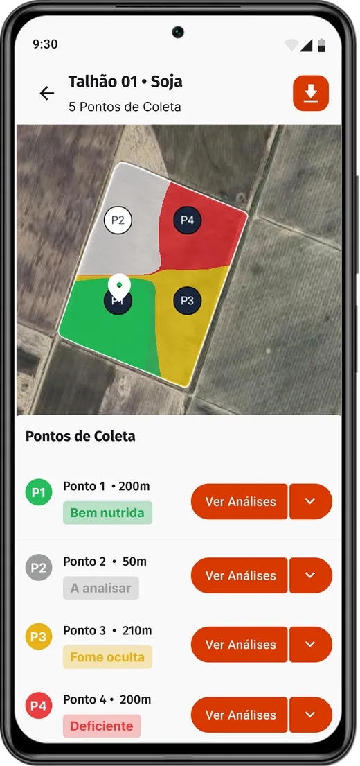 Interface do Zeit K com mapa e pontos de coleta